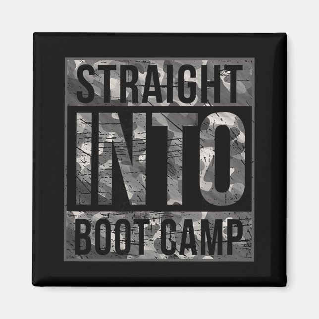 Boot Camp Basic Training Shirt For New Military Re Magnet (Framsidan)