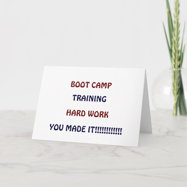 BOOT CAMP - DU GJORDE DET!!! KORT (Framsida)