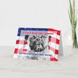 Boot Camp Student Funny Grumpy Pug Hund Kort