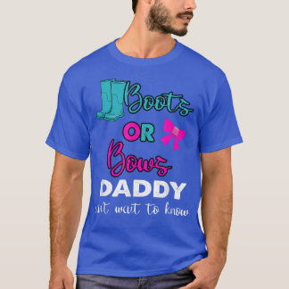Boot eller Bows baby Gender Reveal party T Shirt