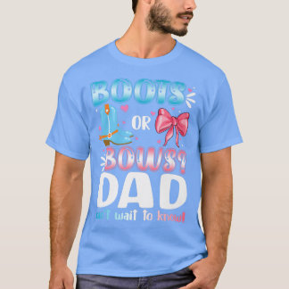 Boot eller Bows Pappa Gender Reveal Baby Shower Pr T Shirt