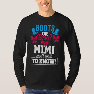 Boot eller Gender Bows Reveal Party Mimi Baby Anno T Shirt