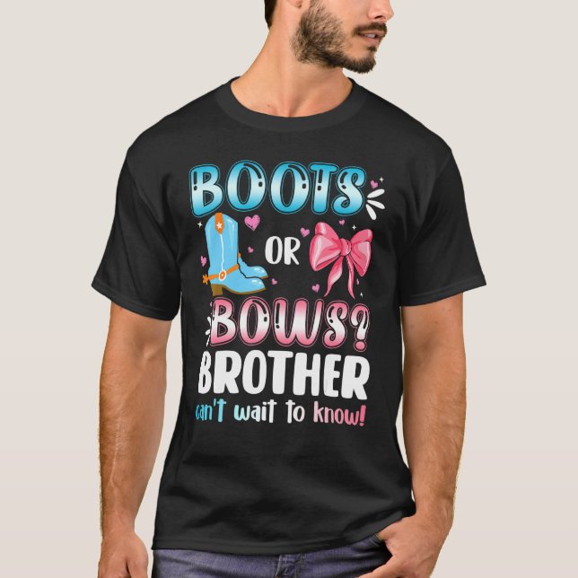 Boot eller Gender för kupébroder visar babyskor PR T Shirt (Framsida)