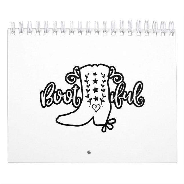 Boot Iful Cowgirl Ord Kalender (Omslag)