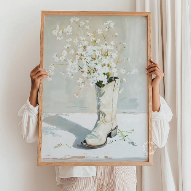 Boot med blommor, målning poster (Skapare uppladdad)