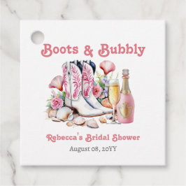 Boot och Bubly Coastal Cowgirl BridShower Gåvor Etiketter