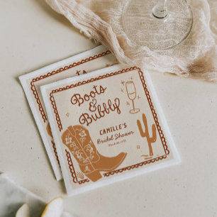Boot och Bubly Whimsical Hand plockade Pappersservett