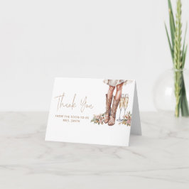 Boot och Tack för Möhippa av bubblor Kort