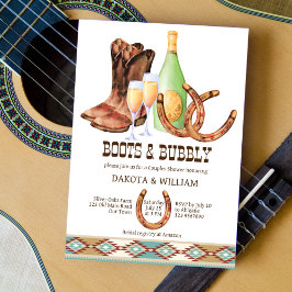 Boot och western cowgirl par dusch inbjudningar