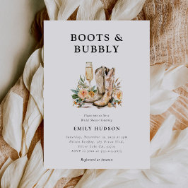 Boot och Western Möhippa för bubblor Inbjudningar