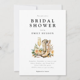 Boot och Western Möhippa för bubblor Inbjudningar