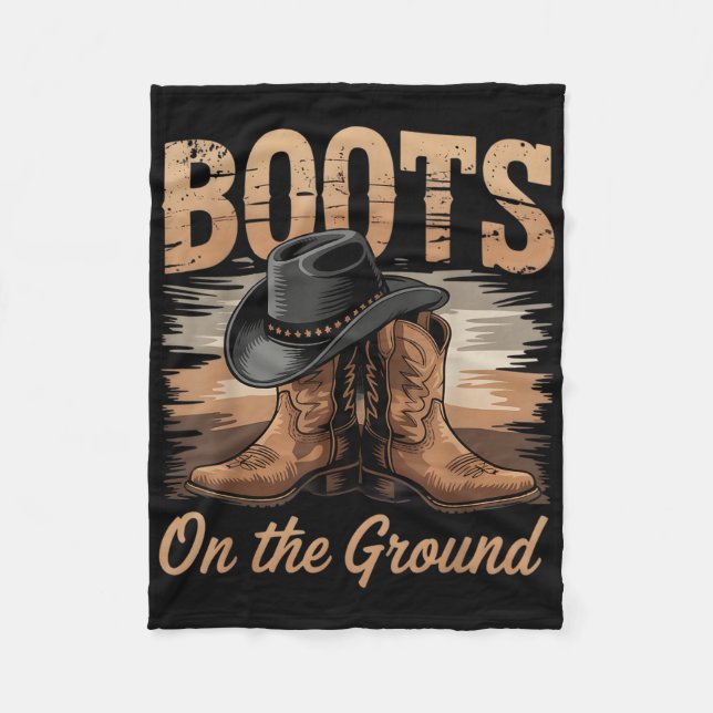 Boot på Ground Cowgirl Line Dance Women Manar K Fleecefilt (Framsidan)