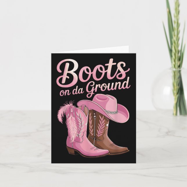 Boot på marken, Cowgirl Line Dance, Boot Cowb Kort (Framsida)