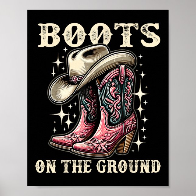 Boot på marken, Cowgirl Linedance, Boot Cowbo Poster (Framsidan)