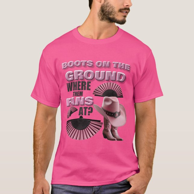 BOOT PÅ MARKEN (ROSA) T SHIRT (Framsida)
