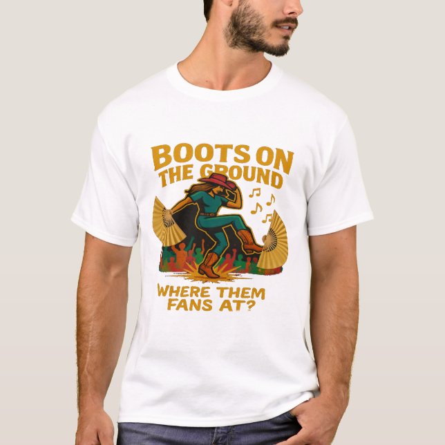 Boot på marken t shirt (Framsida)