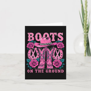 Boot på markens Rosa Western Cowgirl Breast Ca Kort