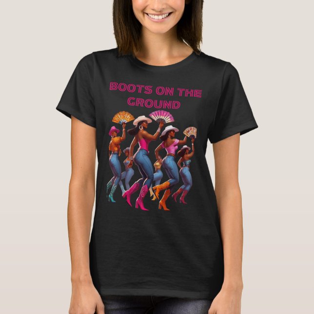 Boot på marklinjen Dancing Queens Black Grou T Shirt (Framsida)