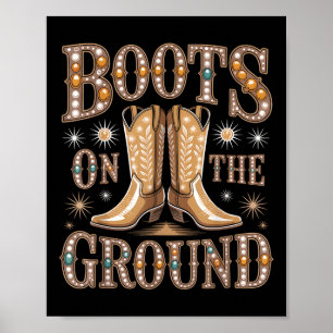 Boot på marktusflickan Western där Poster