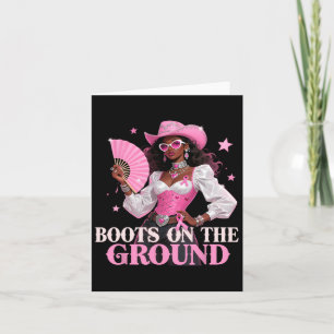 Boot på Rosa Cowgirl Breast Cancer Wes Kort
