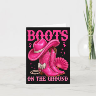 Boot på Rosa Cowgirl Breast Cancer Wes Kort