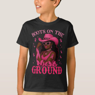 Boot på Rosa Cowgirl Breast Cancer Wes T Shirt