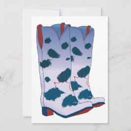 Boot Scoot Greeting Card (blått) Kort