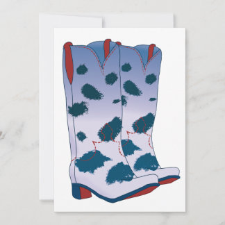 Boot Scoot Greeting Card (blått) Kort