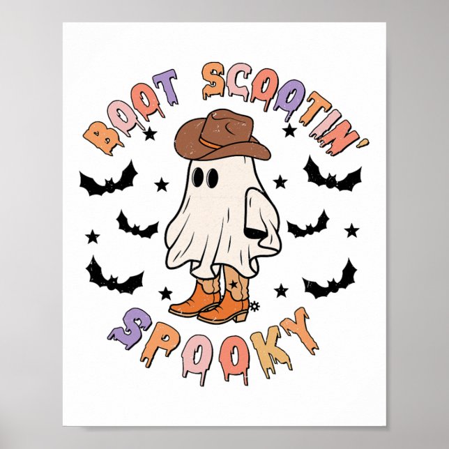 Boot Scoot Spooky Western Halloween Cowboy G Poster (Framsidan)