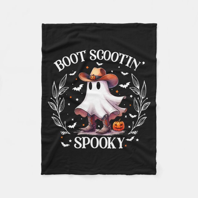 Boot Scootin Soky Retro Western Funny Halloween Cu Fleecefilt (Framsidan)