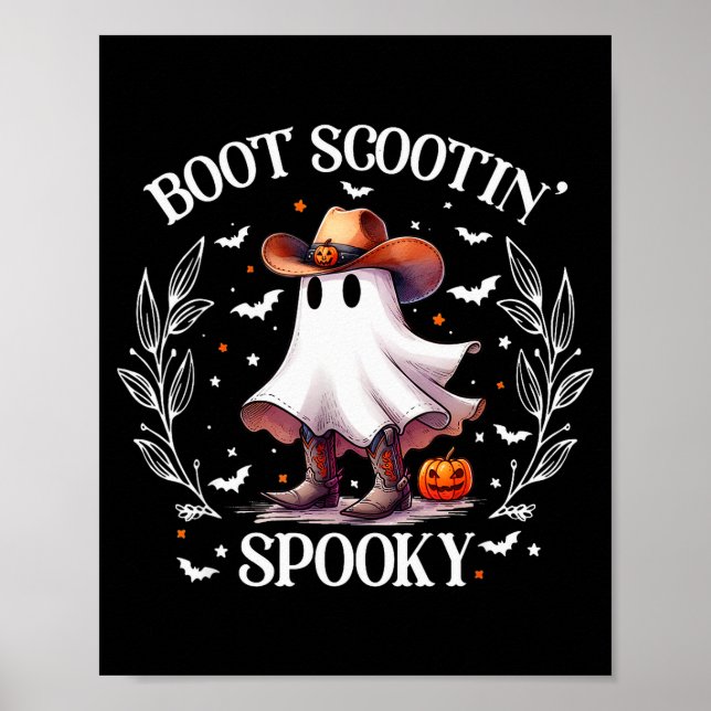 Boot Scootin Soky Retro Western Funny Halloween Cu Poster (Framsidan)