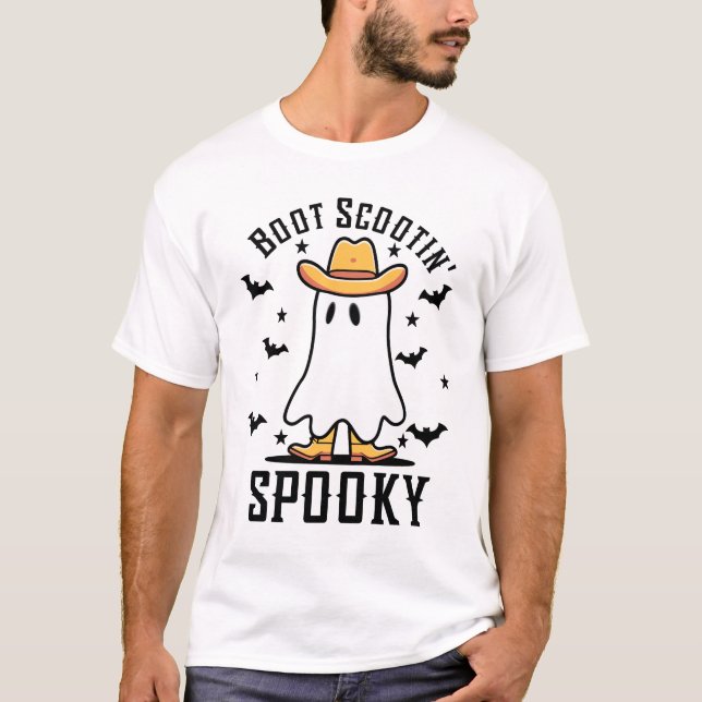 Boot Scootin Spooky  T Shirt (Framsida)