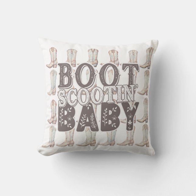 Boot Scootin'Baby - Cowboy/Cowgirl Boots Kudde (Framsida)
