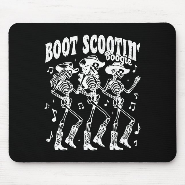 Boot Scootin'Boogie Retro Western Skeleton Dancin Musmatta (Framsidan)