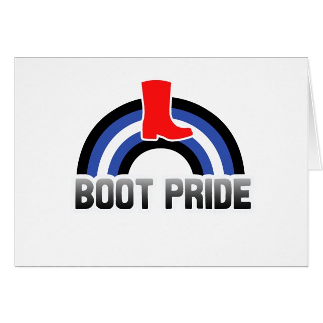 Boot Stolthet Hälsningskort (Framsidan Horizontal)