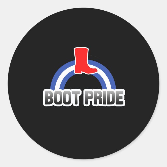 Boot Stolthet Runt Klistermärke (Framsida)