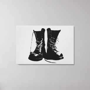 Boot (svart version) canvastryck