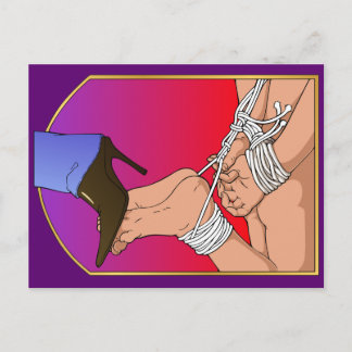 Boot-vykort för dam vykort