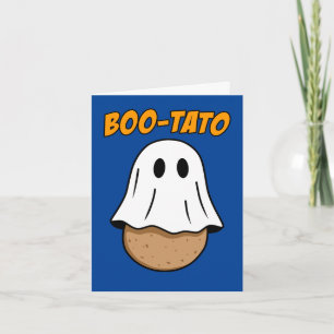 Bootato Halloween Potato Ghost Pun Helgkort