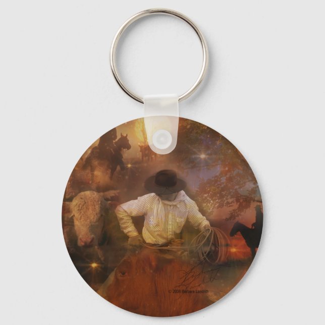 Booter, Vilder och Westerna solnedgångar Nyckelring (Framsida)