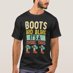 Bootes och det är en Cowgirl Sak Rodeo Hat-uppfödn T Shirt