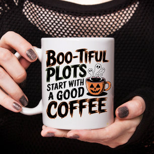 Bootfikområden börjar med ett Bra-kaffe Halloween Mugg