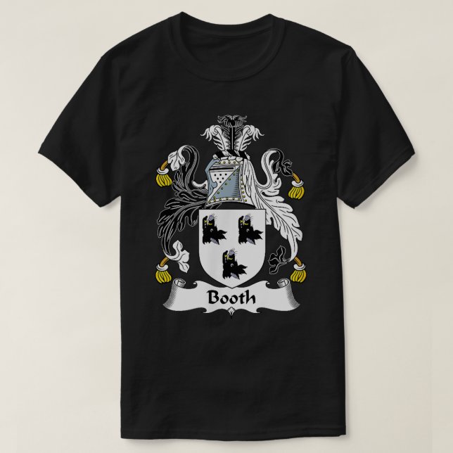 Booth Coat of Arms  Family Crest  T Shirt (Design framsida)