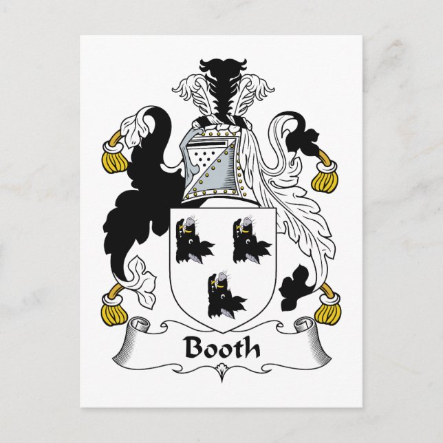 Booth Family Crest Vykort (Framsida)