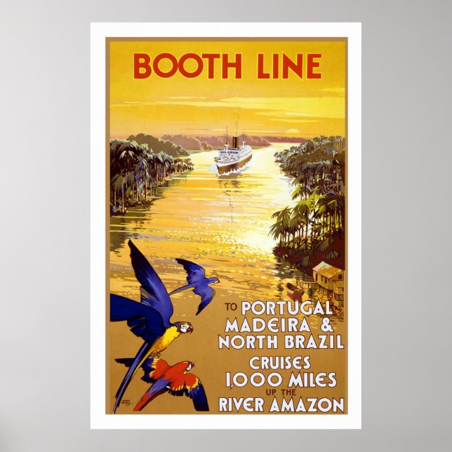" Booth Line" Vintage resor Poster (Framsidan)