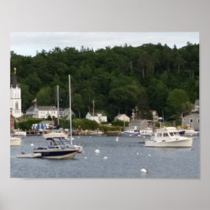 Boothbay hamn 11" x 8,5" (Matte) affischpapper, Poster