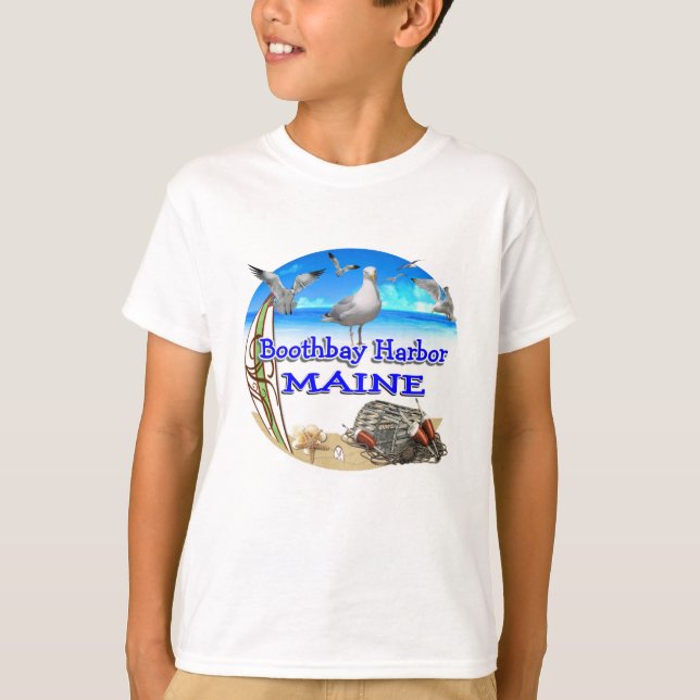 Boothbay hamn tee shirt (Framsida)