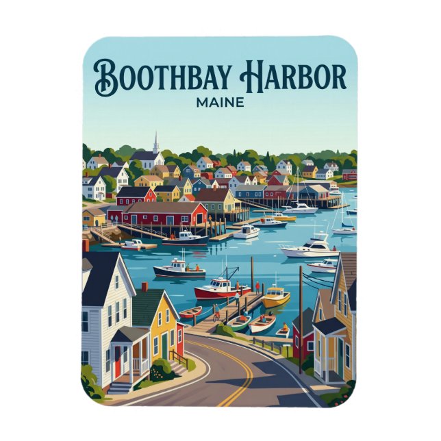 Boothbay Harbor USA blir Magnet (Vertikal)