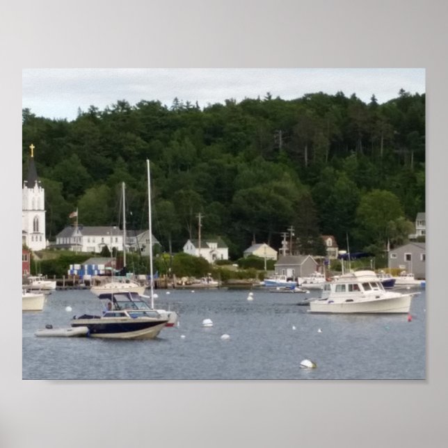 Boothbay Harbour 11 x 8,5 tum Poster Pappert (proj (Framsidan)