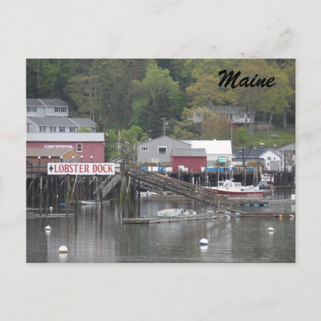 Boothbay Harbour, Maine Vykort (Framsida)